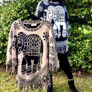 Elephant Walk,pullover poncho.